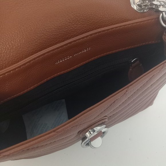 Rebecca Minkoff Edie Chevron Crossbody Bag - Tobacco - Picture 10 of 13